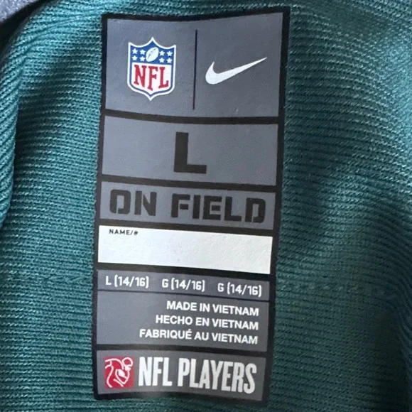 NFL On Field Green Jersey - Picture 2 of 3